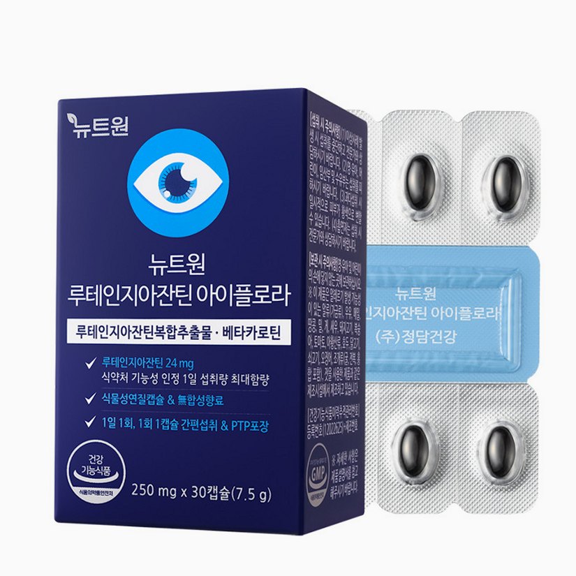 뉴트원 루테인지아잔틴 아이플로라 베타카로틴 눈건강 30캡슐, 1개