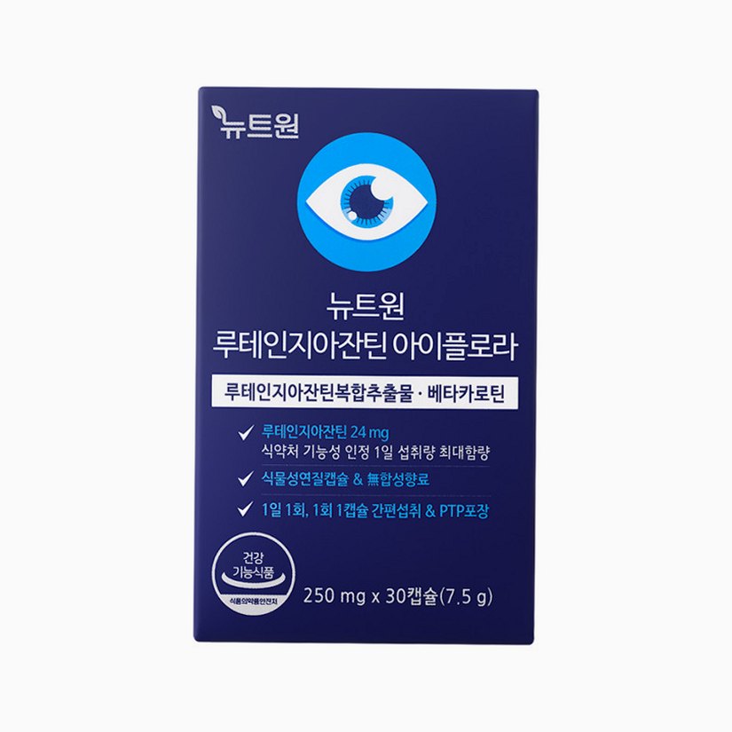 뉴트원 루테인지아잔틴 아이플로라 베타카로틴 눈건강 30캡슐, 1개