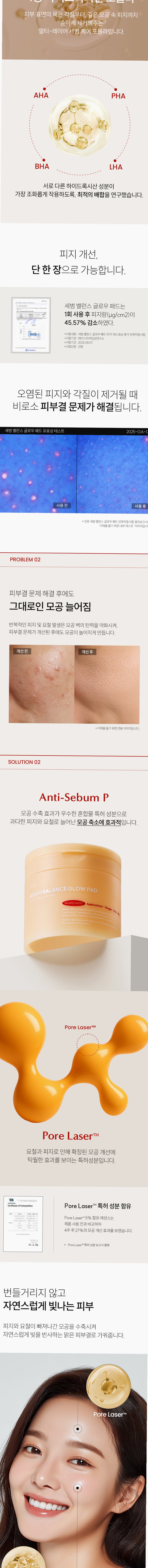[요철제로 필링패드] 글로우 토너 패드 지우개 좁쌀 피지 모공 각질 아하 바하 60매, 3개